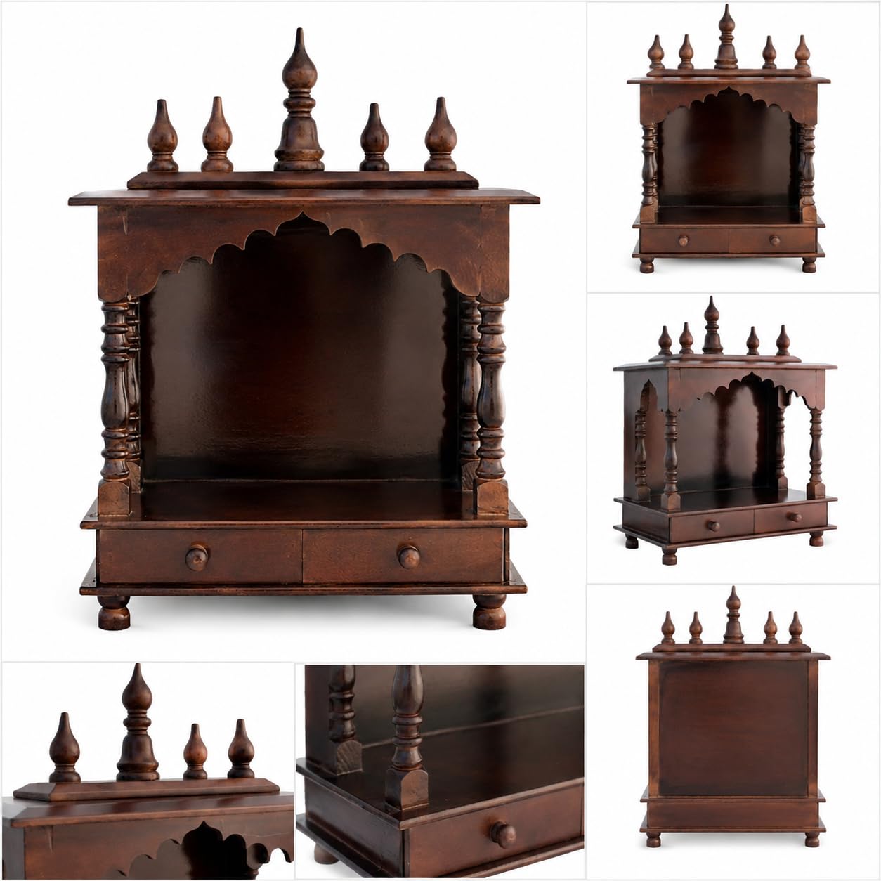 Kamdhenu art and craft Wooden Temple/Home Temple/Pooja Mandir/Pooja Mandap/Temple