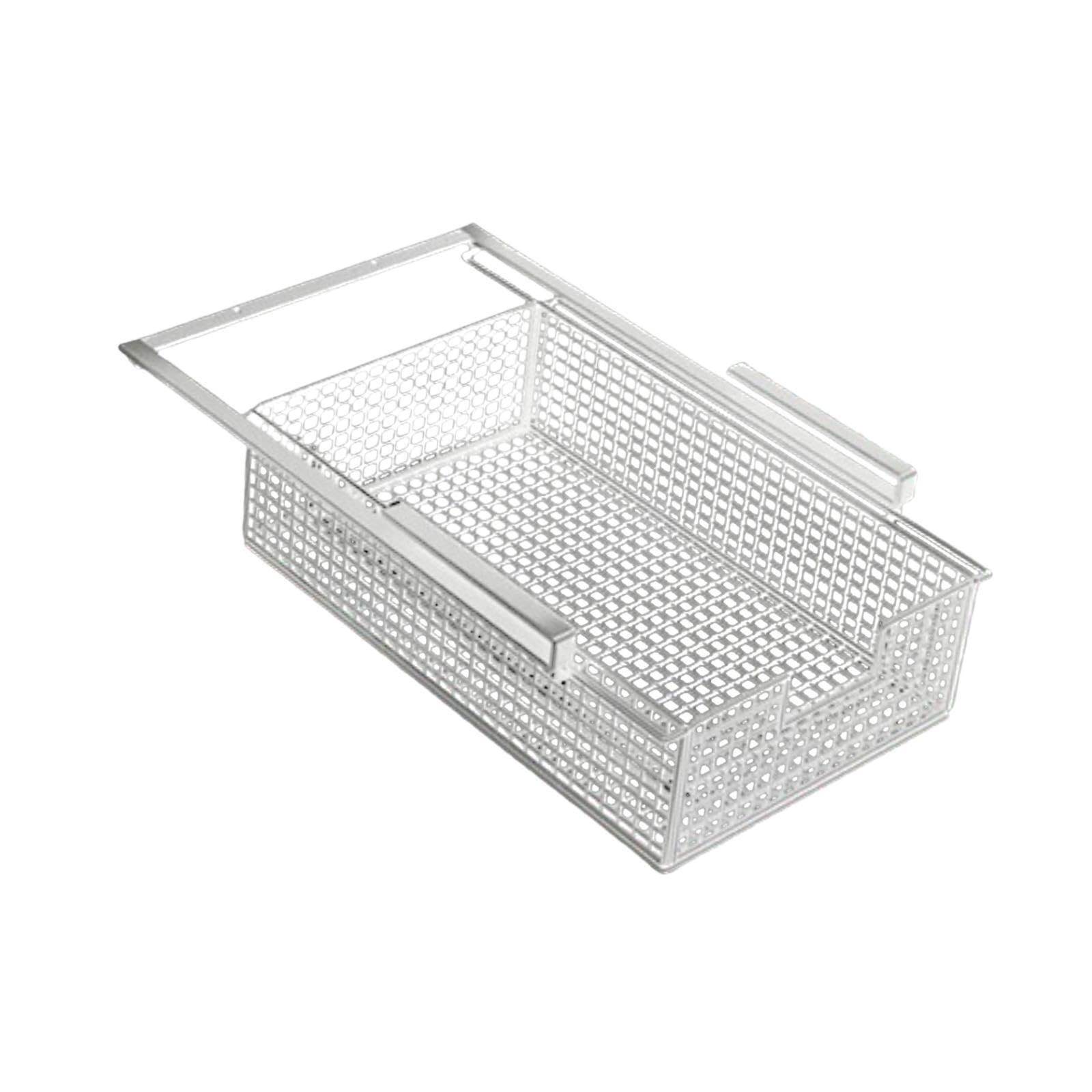 TWISAXC Effortless Storage Solutions With Versatile Sliding Under Cabinet Baskets For Essentials Hanging Pullout Drawer Basket Sliding Under Shelf Home Storage Organizer Metal