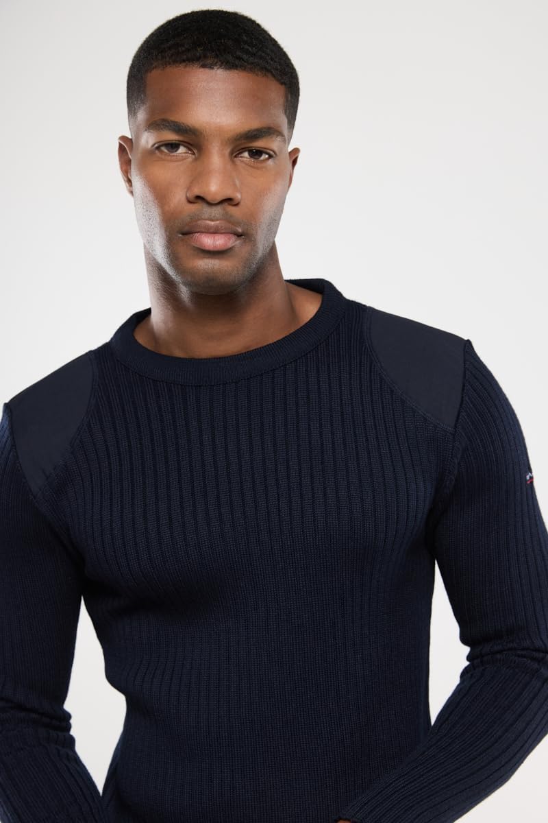 Armor Lux Męski sweter Marin "Binic" Homme, niebieski (D85 Rich Navy Blue D85 Rich Navy), L EU, Niebieski (D85 Rich Navy Blau D85 Rich Navy), L