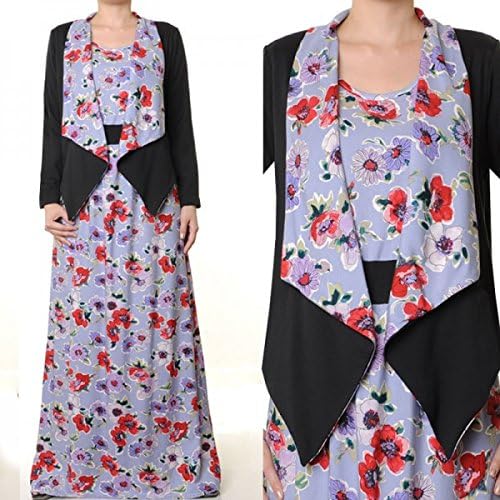Islamic Dresses 3072 - Material: Cotton Silk Armpit to Armpit: 18" (Inner Dress) Length: 56"