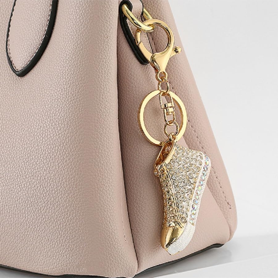 Keychain Shoes Pendant Keychain Rhinestone Crystal Keyring Car Key Chain Key Holder Handbag Purse Charm, Gift Ideas for Her and Him, Gift Exchange Ideas - Image 4