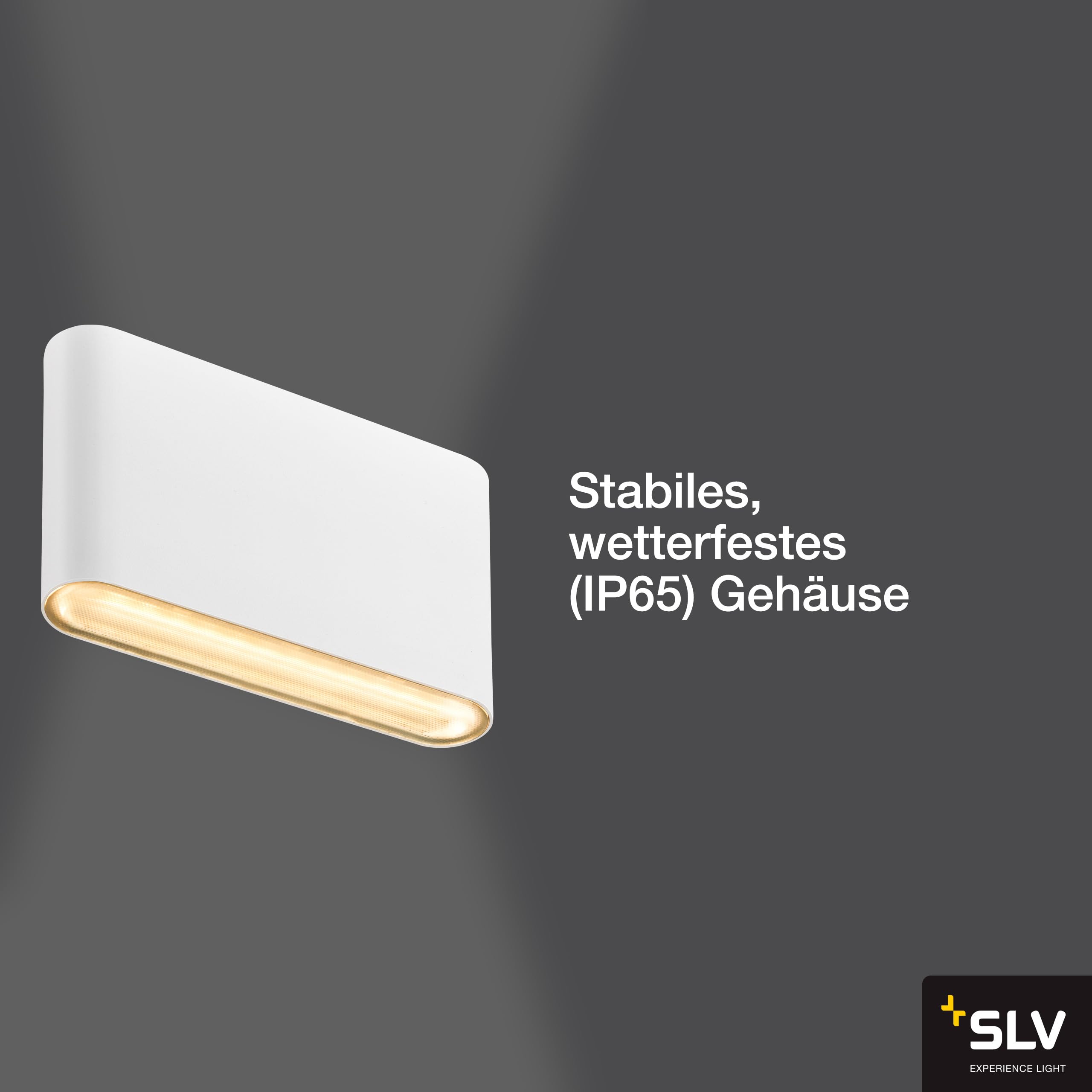 SLV OVAL 14 UP/DOWN | Lampada da parete per esterni, illuminazione esterna di pareti e ingresso di casa | 2700/3000 K, 6 W, bianco