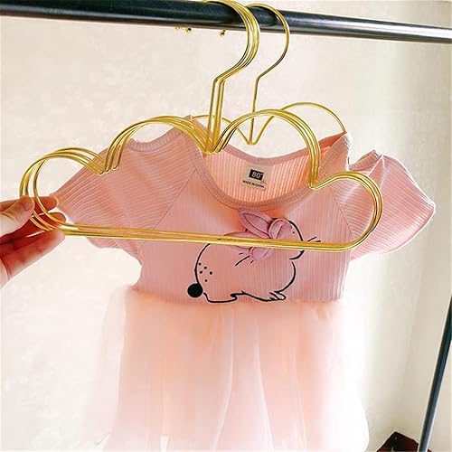 Miniatura 2 de EYHLKM - 5 perchas antideslizantes de metal para niños pequeños, colgador de ropa con forma de nube dorada, colgador de abrigo, organizador de