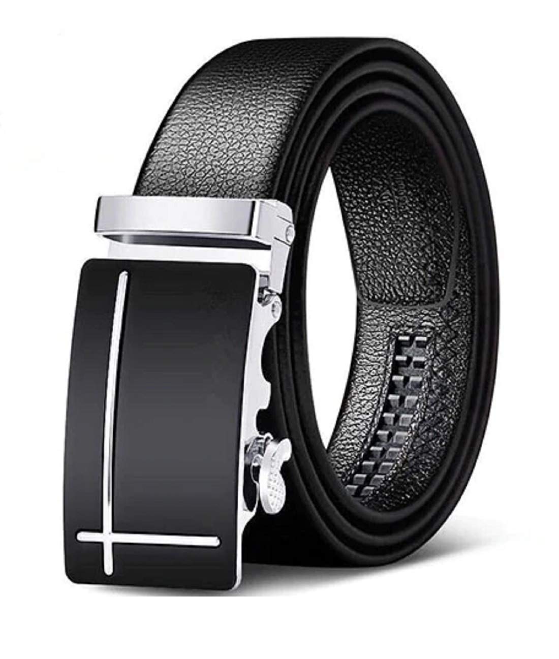 Buy Zacharias Men's Faux Leather Belt Autolock Buckle (Pack of 1) (AX