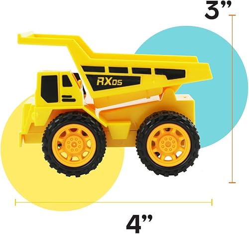 Miniatura 5 de Boley Builders Play Set - 24 Piece Kids Construction Toys with Bulldozer, Dump Truck, Front Loader and Backhoe Toy Trucks, Diecast Signs, Pretend