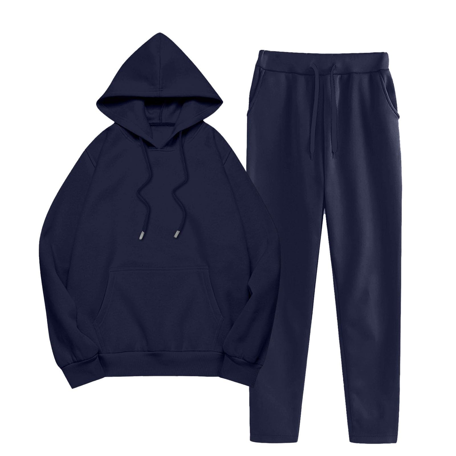 Two Piece Sets for Women Lounge Long Sleeve Matching Sweatsuits Casual Fall Jogger Tracksuits with Pockets