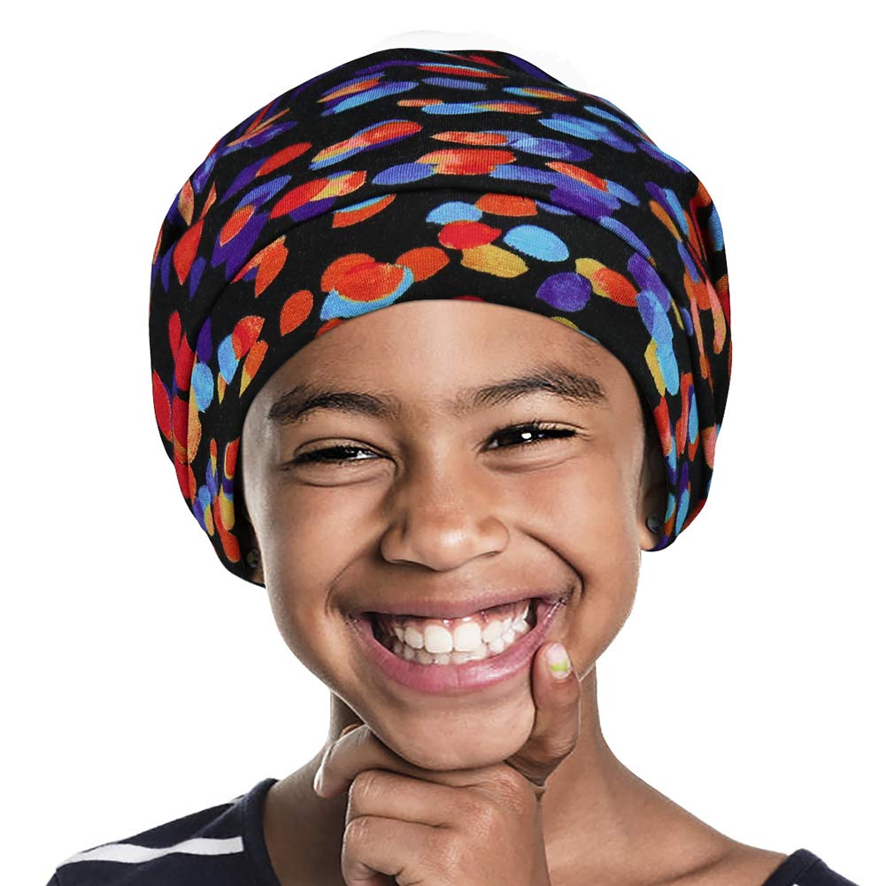 Alnorm Girls Pink Leopard Slouchy Beanie Hat Comfortable Head Wrap Cap