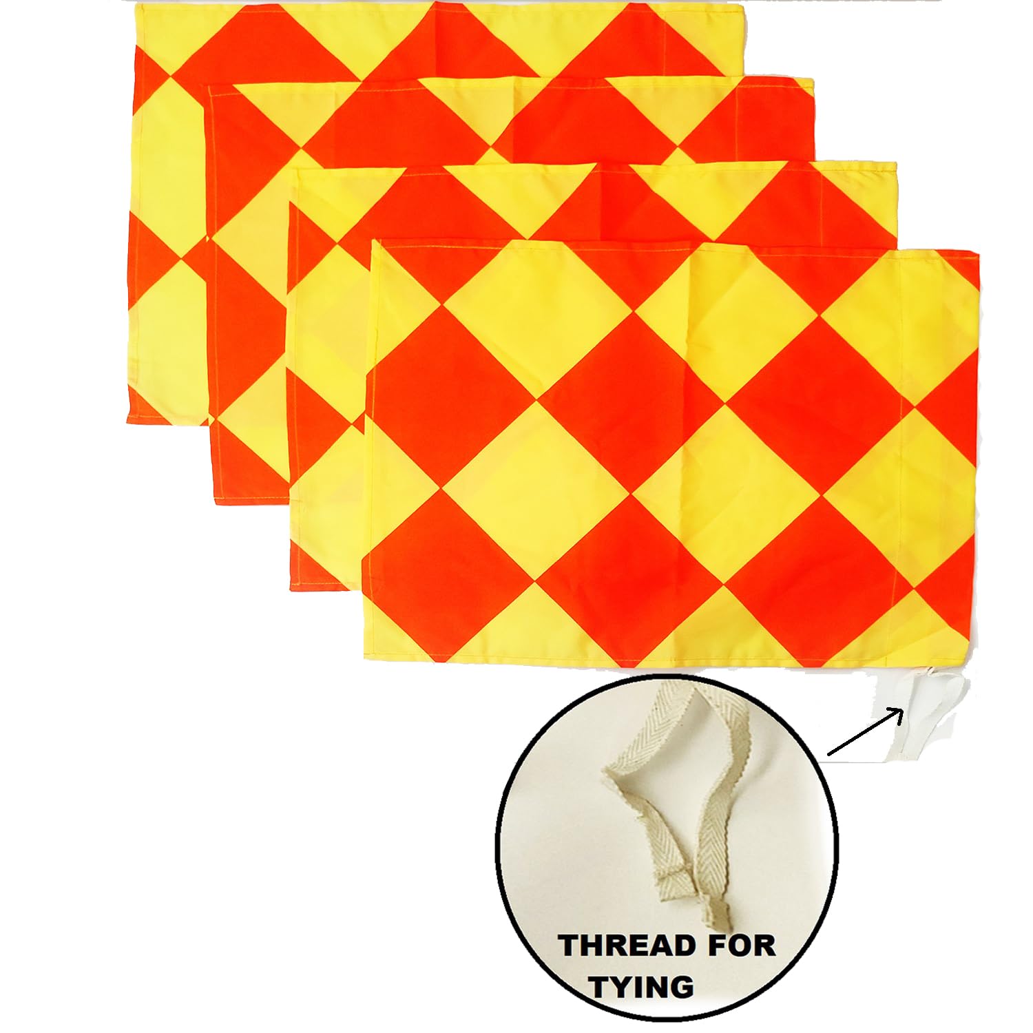 22Yards Pro Training Corner Flags - Pack of 4, Corner Flags with Thread - Diamond