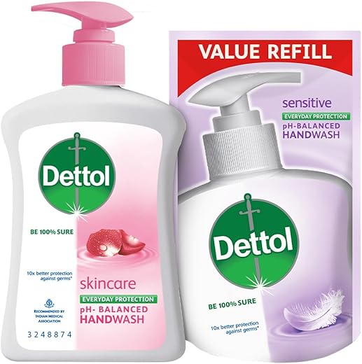 Dettol Liquid Handwash (Skincare) – 200 ml with Free Liquid Handwash – 175 ml (Any Variant)
