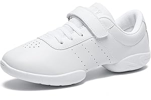 LANDHIKER Kids Cheerleading Dance Shoes