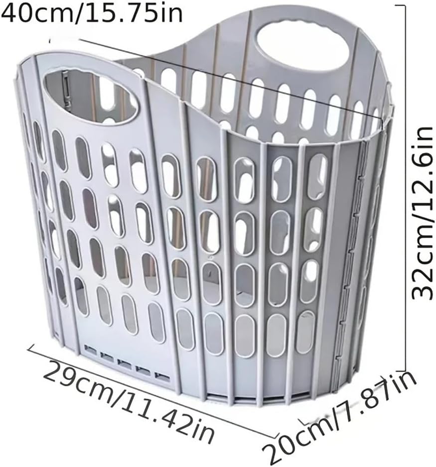Foldable Laundry Hamper High-capacity Portable Dirty Clothes Organizer Durable Basket(Pink)