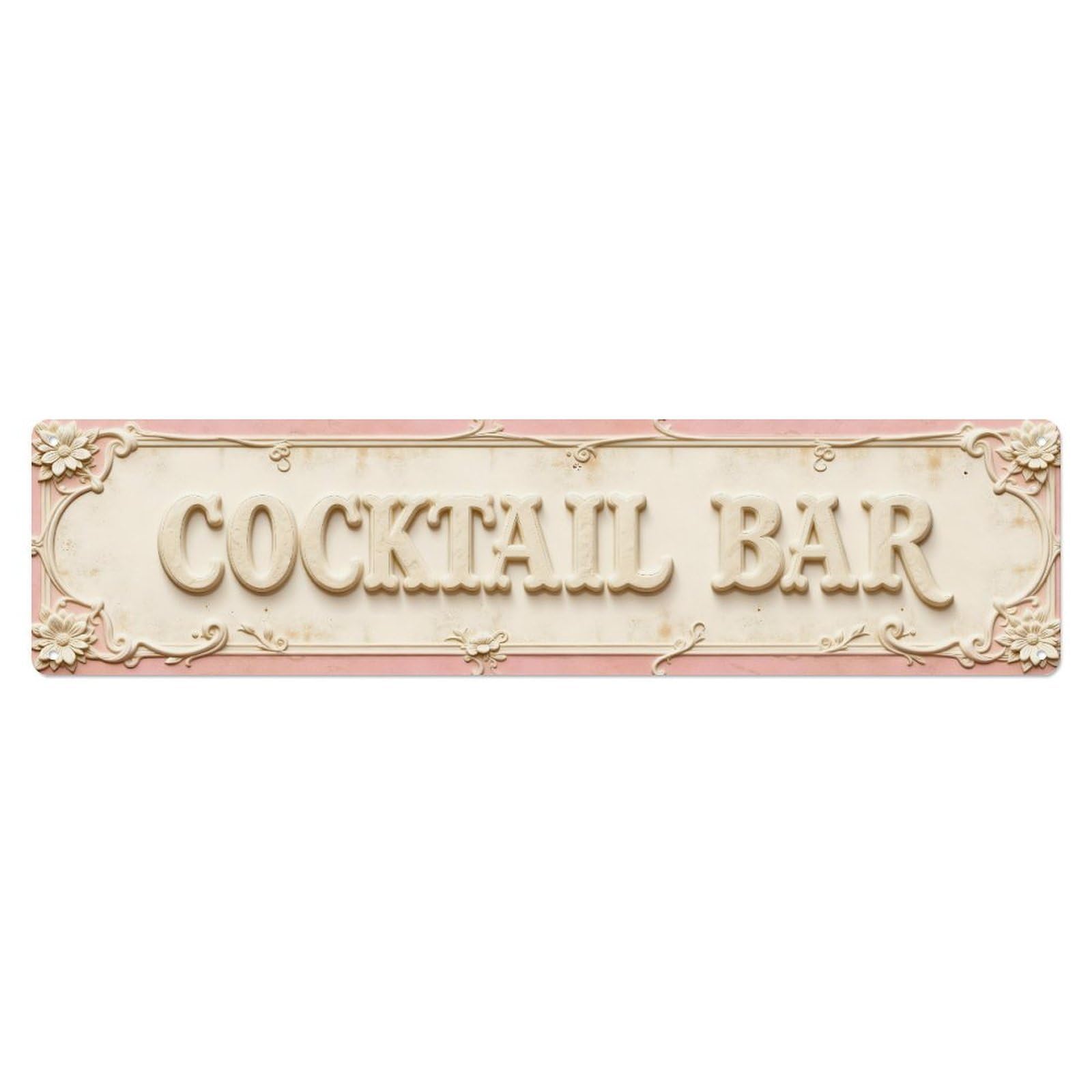 Cocktail Bar Sign Pattern Metal Tin Sign Plaque