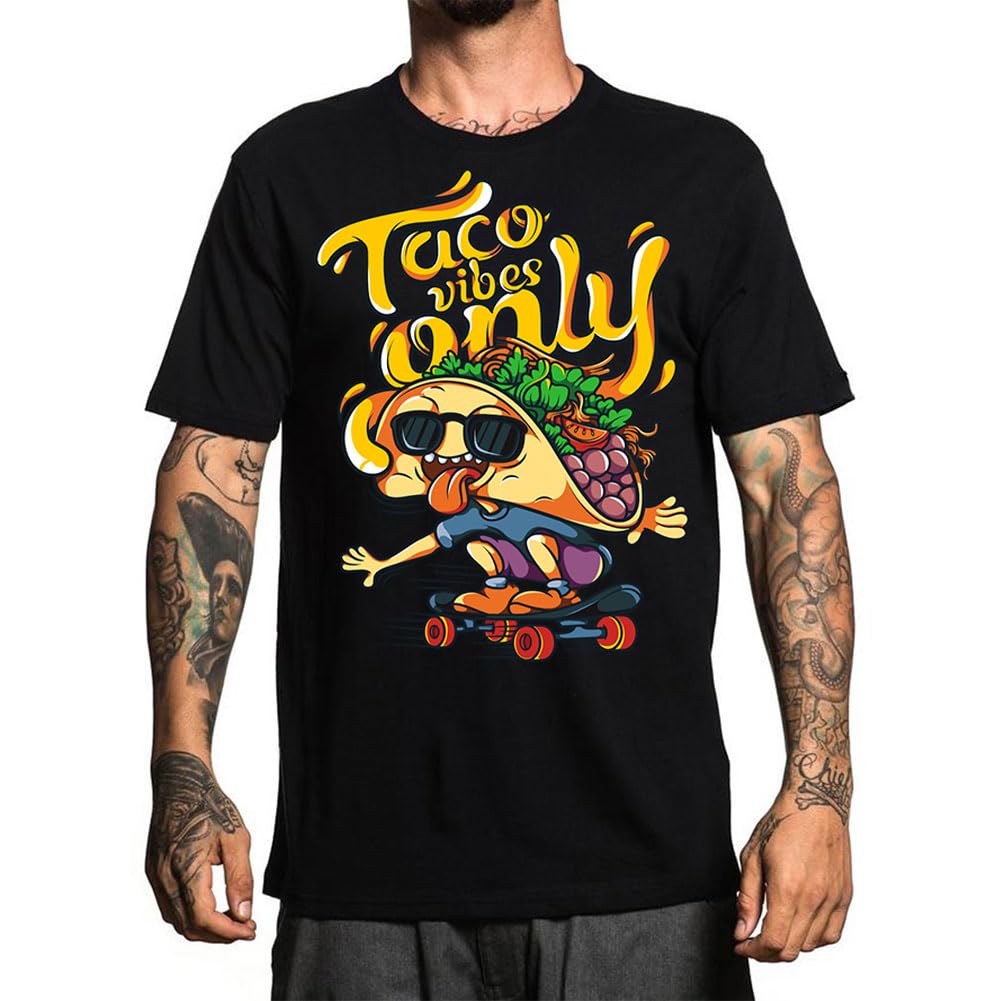 EDGMMMens T-Shirt Men's Novelty Graphic T-Shirt Cotton Comfortable Short Sleeve T-Shirt Top Suitable for Adult Men S-3XL
