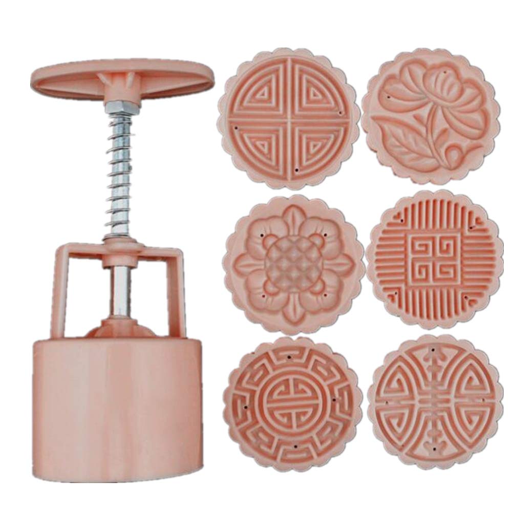 HALAWAKA Mooncake Mold Mid Autumn Festival Moon Cake Mold DIY Decoration Hand-Pressure ABS Material Moon Cake Mold Biscuit Mold Cookie Press