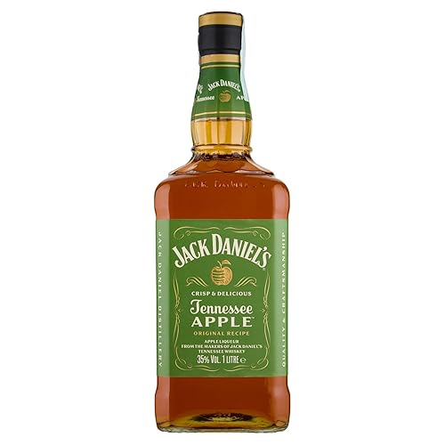 Jack Daniel's Tennessee Apple – Whiskey alla Mela Verde, Liquore Americano dal Gusto Fresco e Dolce, Aroma Naturale di Mela Croccante, 35% Vol., Bottiglia in Vetro da 100 cl