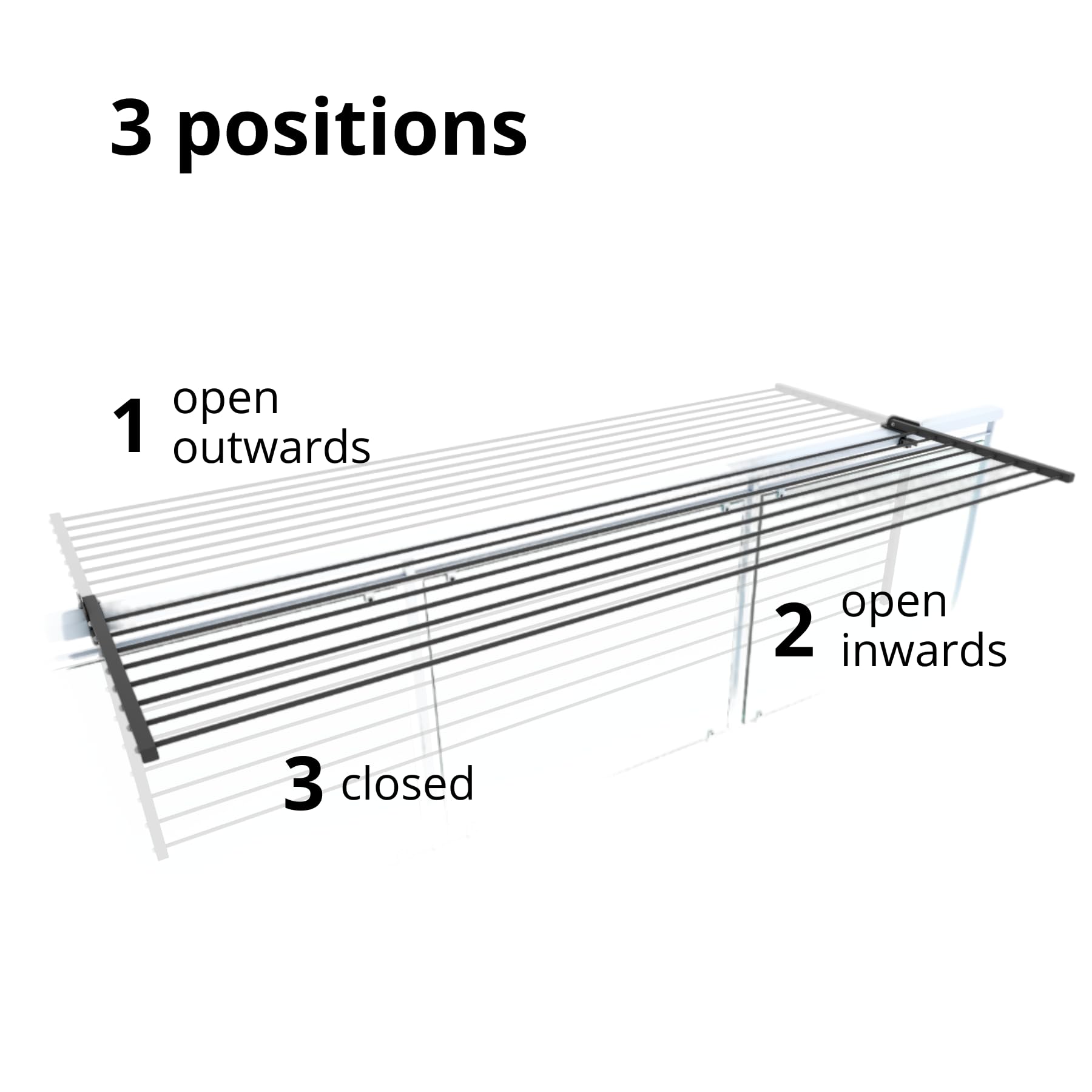 foxydry Stendino da Balcone Ribaltabile, Stendibiancheria da Ringhiera Esterno Resistente in Acciaio inox e alluminio Duo, per terrazzi, balconi e ringhiere - Lunghezza 202 cm (Antracite, 202 cm)