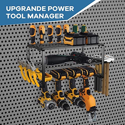 image for 9SHOME Power Tool Organiser, Drill Holder Wall Mount, Heavy Duty Metal