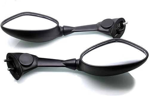 Miniatura 6 de MZS Espejos retrovisores de motocicleta de carreras, accesorios para espejo retrovisor lateral negro compatible con S1000RR 2010-2018 / HP4 2011-2015