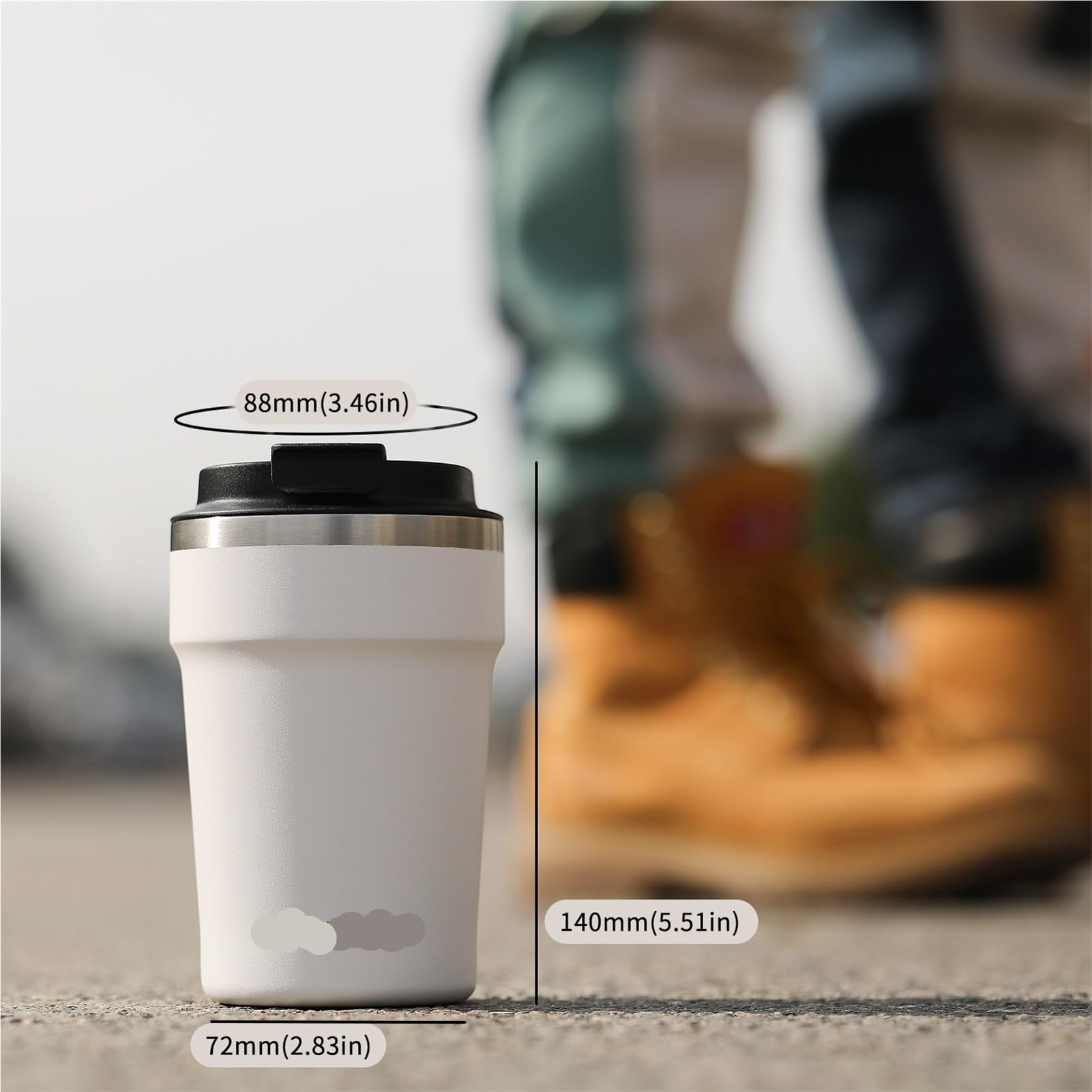 Tazze termiche portatili da 360 ml per caffè e acqua, in acciaio inox, con coperchio, per viaggi in auto, a prova di perdite (verde)