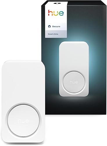Philips Hue Timbre inteligente seguro, notificaciones de sonido en tiempo real, se adapta a cualquier toma estándar, funciona con cámaras Hue,