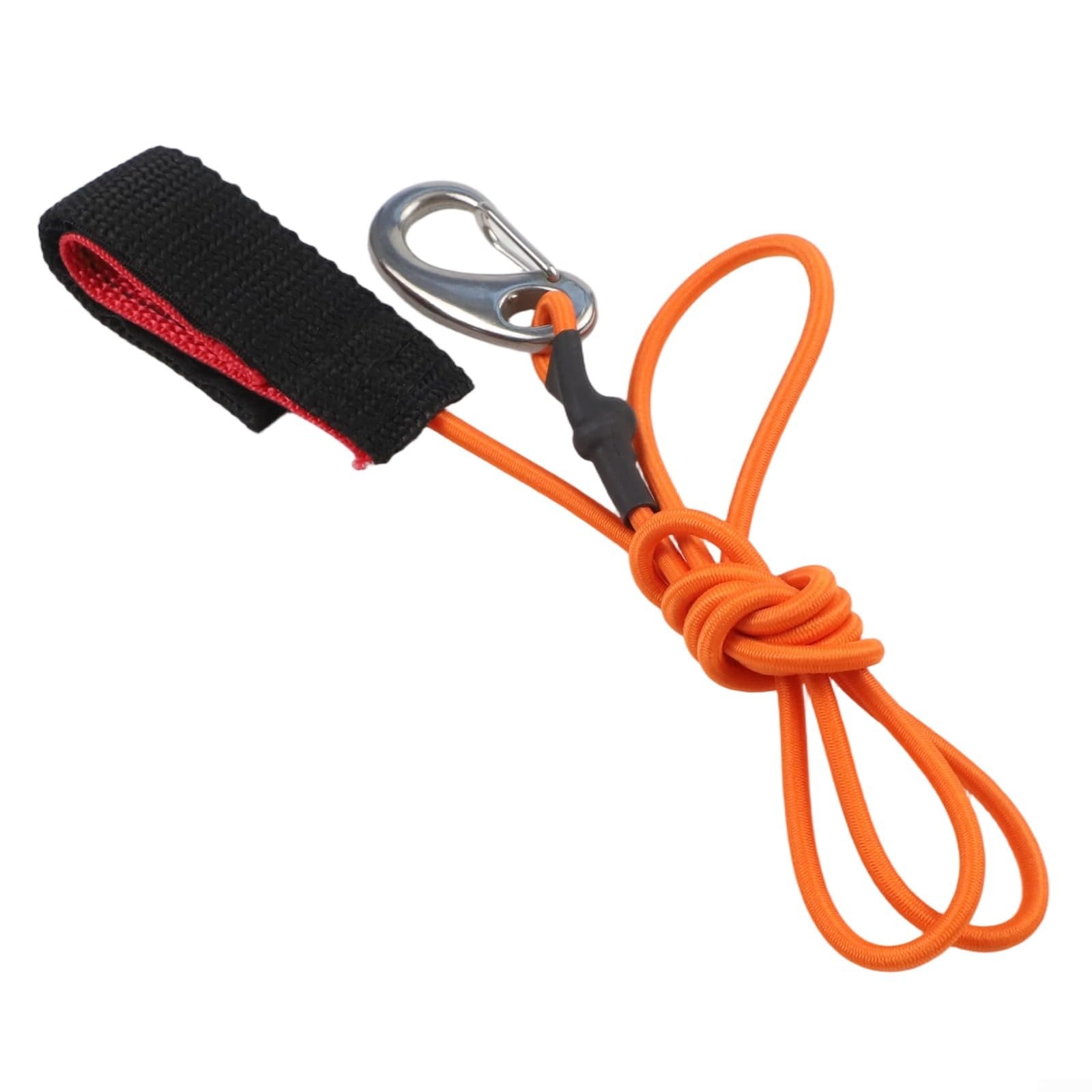 Dolvitrny for kayak Paddle Leash, Elastic Coiled Rope With Stainless-Steel Hook, Anti-Loss Tether For Canoe, Surfboard And Fishing Rod, Outdoor Water Sports Safety Accessesory(orange)