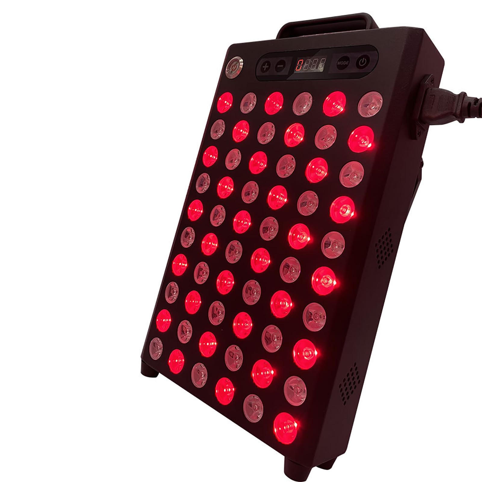 Panele do terapii światłem czerwonym, biurko 660 nm 850 nm urządzenie do terapii światłem czerwonym w bliskiej podczerwieni, obrót o 360 stopni, 60 diod LED, 100 W, do twarzy i ciała