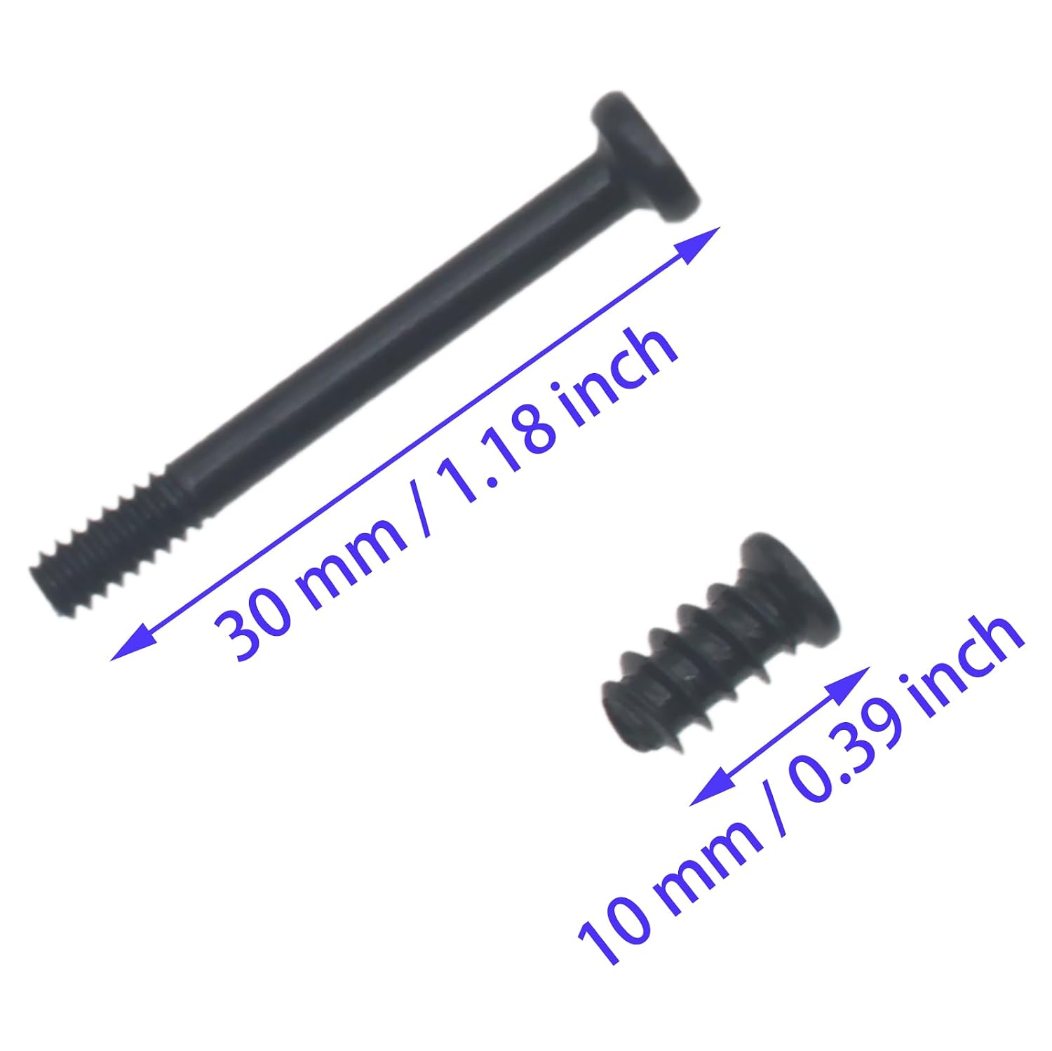 60 PCS Case Fan Long Short Screws Kit #6-32 x 30 MM and M5x10 MM Computer Chassis Fan Components Black Radiator Fan Screws for Computer Case Fan Mount