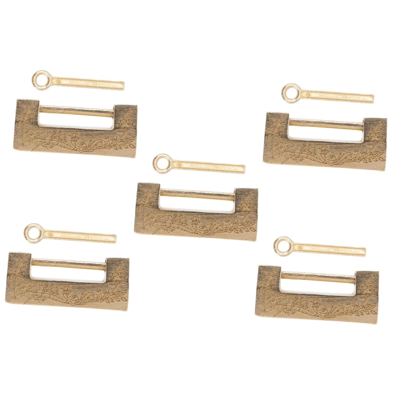 UKCOCO 5sätze Antike Kupfer Vorhängeschlösser Für Schmuckkästchen Dekorative Boxen Und Erinnerungsboxen Handgefertigte Rostfreie Elegante Im Vintage-stil
