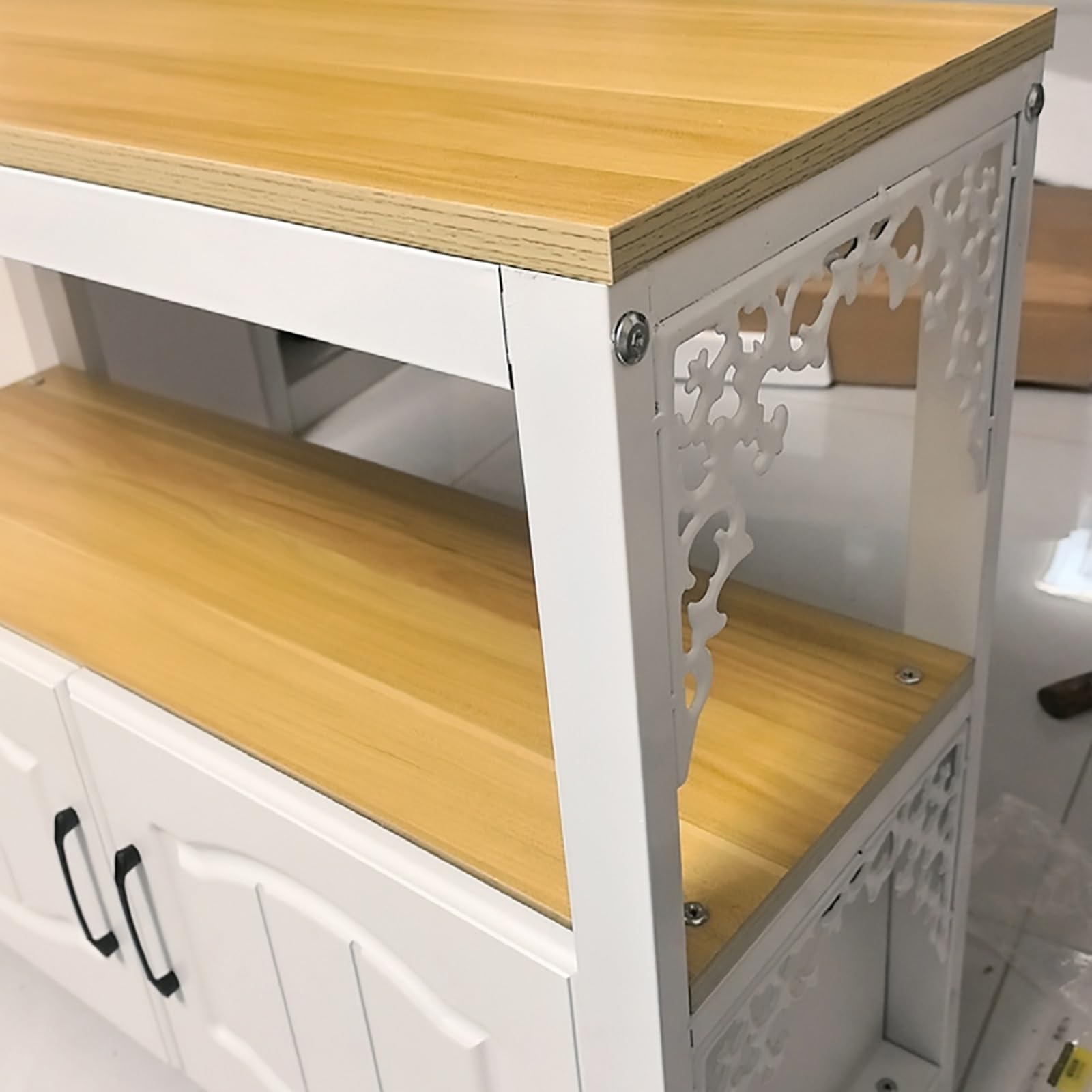 Rium Akwarium Rack Heavy Duty 20-55 litrów, z szafką do przechowywania z drzwiami, wielopoziomowy stojak, odpowiedni do terrarium gadów, dekoracja