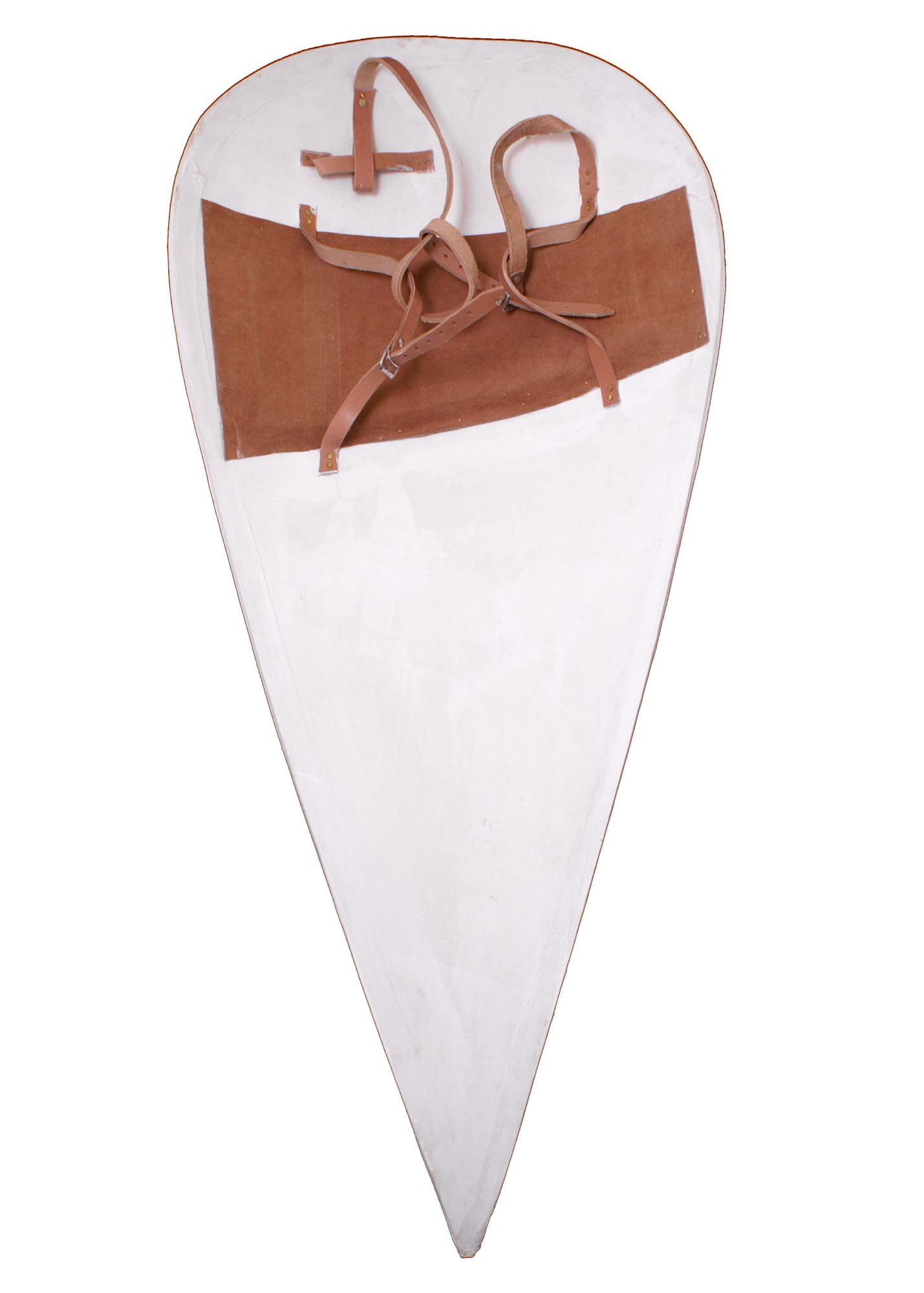 Battle-Merchant - Rundschild aus Holz mit Stahlbeschlägen - Wikinger Mittelalter Schild für Erwachsene - Wikingerschild
