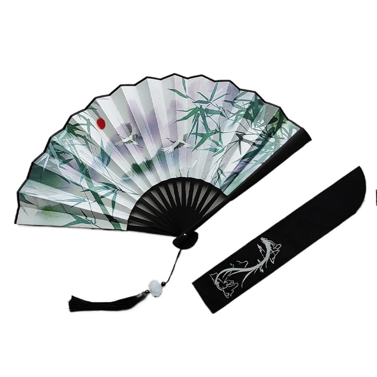 SXTYYH Folding Hand Fan, Classical Hanfu Summer Photograph, Men Women Chinese Japanese Style Crafts, Handheld Fan for Women Foldable(C)