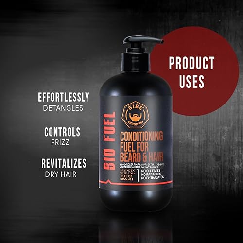 Miniatura 3 de GIBS Grooming Combustible acondicionador para barba y cabello, 12 onzas líquidas (paquete de 1)