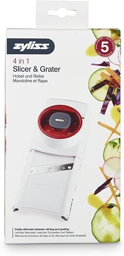 Miniatura 2 de Zyliss E900027 - Cortador y rallador 4 en 1, blancorojo