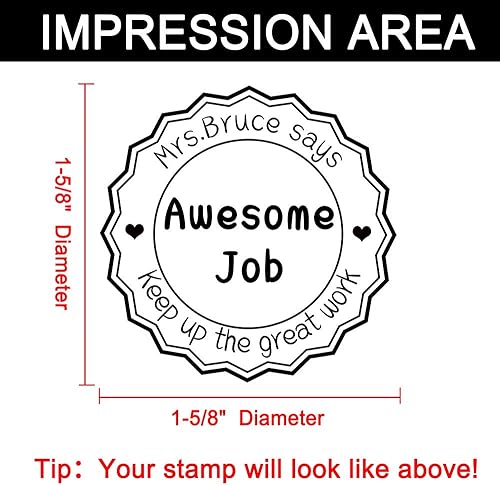 Miniatura 3 de Sellos de goma personalizados Sellos autoentintados Sellos personalizados para libros de biblioteca para profesores de 1-58 "de diámetro