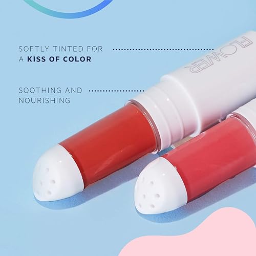 Miniatura 8 de FLOWER Beauty By Drew Barrymore Perfect Pout - Mascarilla hidratante para labios, suaviza los labios + tinte de aspecto natural, tratamiento de