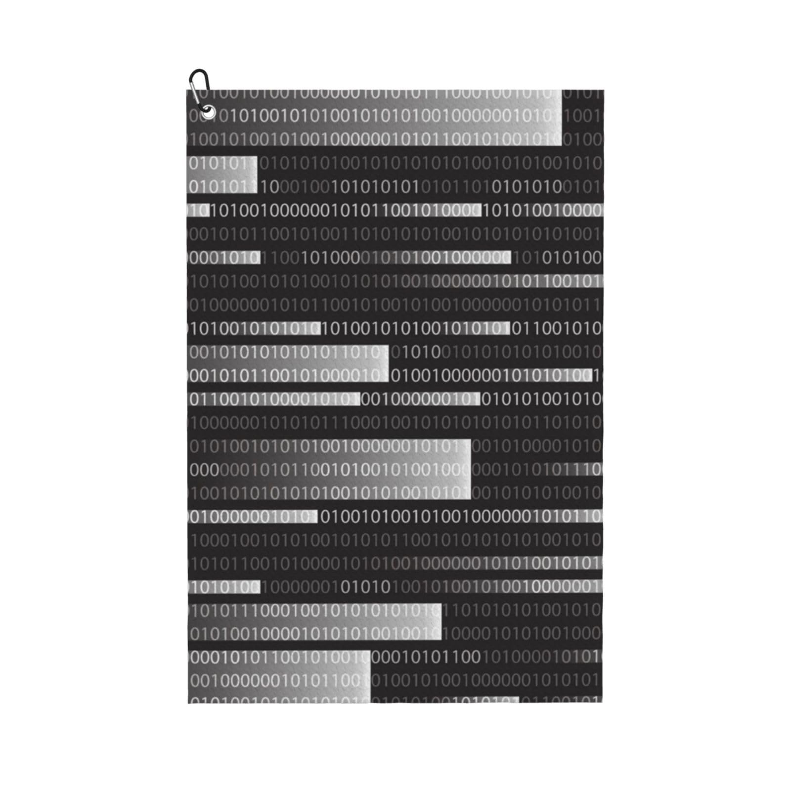 Hnnkloy Programmer Code Black, 16x24 in Portable Waffle Golf Towels with Carabiner Clip for Golf Bag