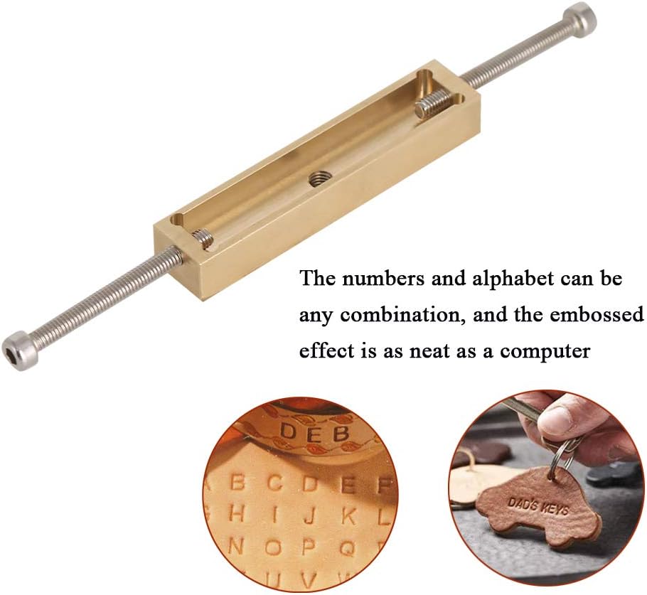Longan Craft Leather Stamp Letters, Brass Stamping Flexible Alphabet Mold, Stamping Tools for Hot Foil Stamping Machine (T-Slot)