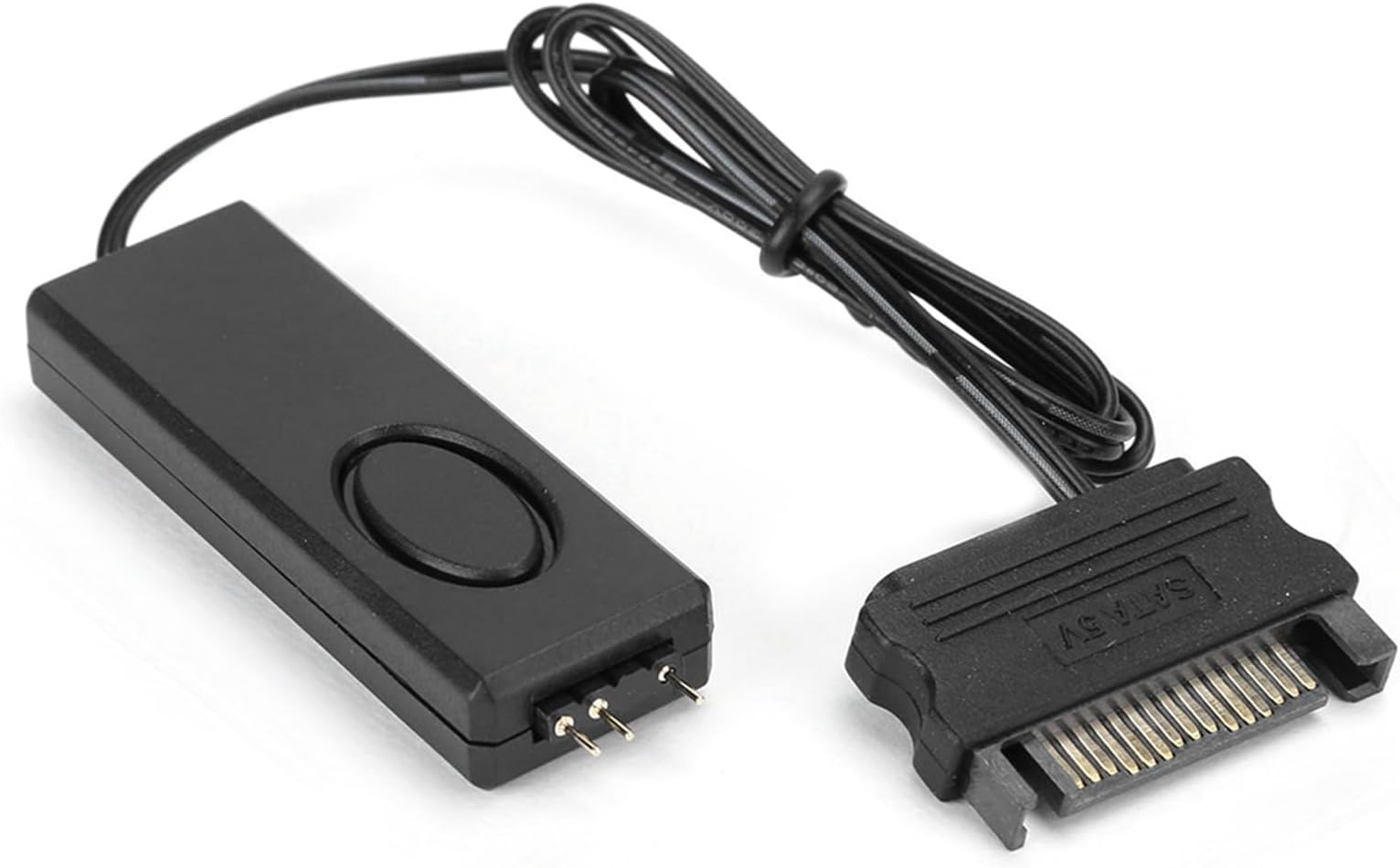 ARGB Controller RF Remote Control Fan Light Controller for PC Accessories 5V Symphony Pin 3Pin ARGB Connector for 5V Equipment Manual Control of Light Effect (Black)