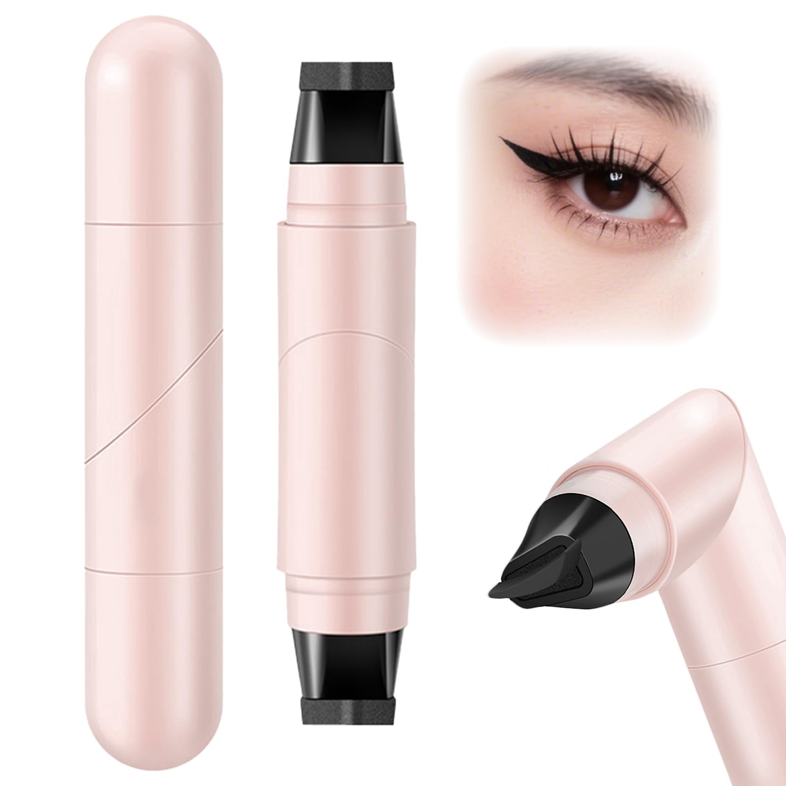 Stempel do eyelinera, wodoodporny, odporny na pot i szybkoschnący, naturalny i długotrwały, jednoprzyciskowy makijaż oczu na imprezę i w podróży