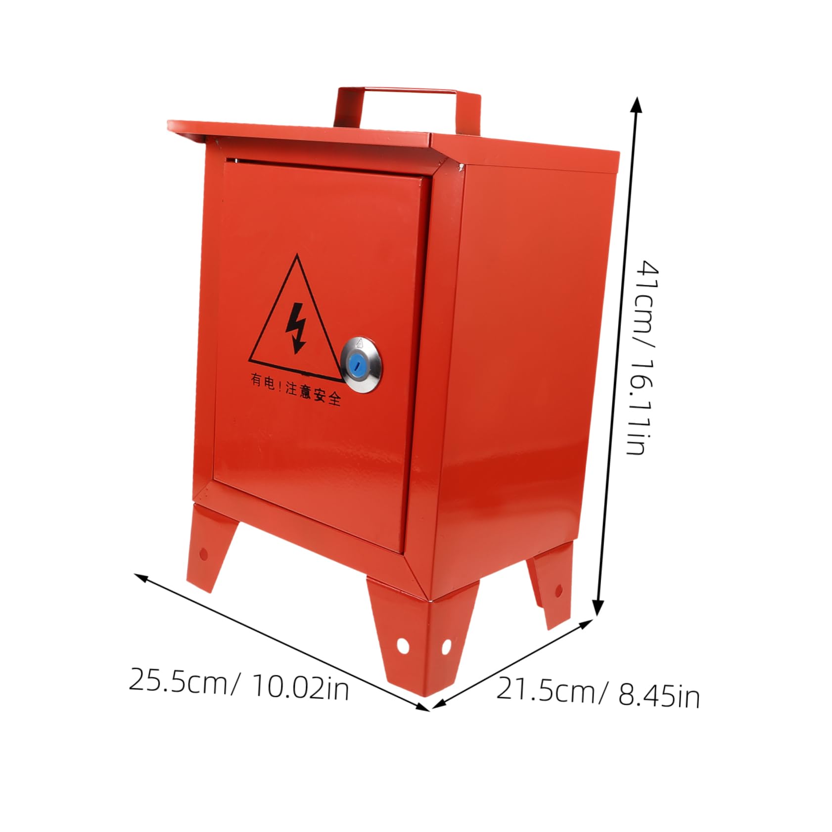 Caja Eléctrica Portátil de Metal Rojo para Obra Exterior E Interior | Protección de Distribución Temporal, Construcción Robusta, Acabado Fácil de Limpiar, Uso en Taller