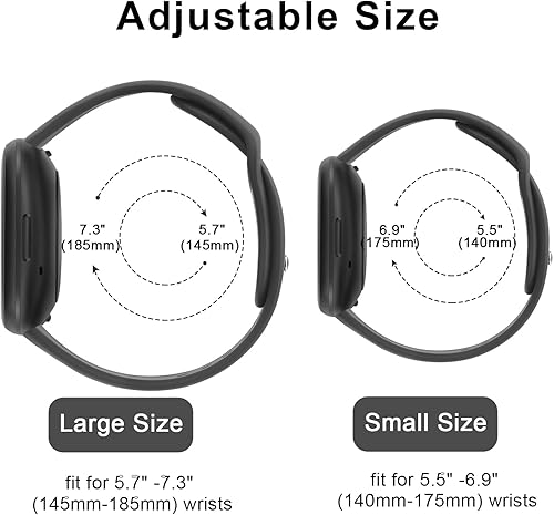 Miniatura 3 de Vanjua Correa compatible con Fitbit Sense 2  Sense Bands, Fitbit Versa 4  Versa 3 bandas para mujeres y hombres, correa de repuesto de silicona