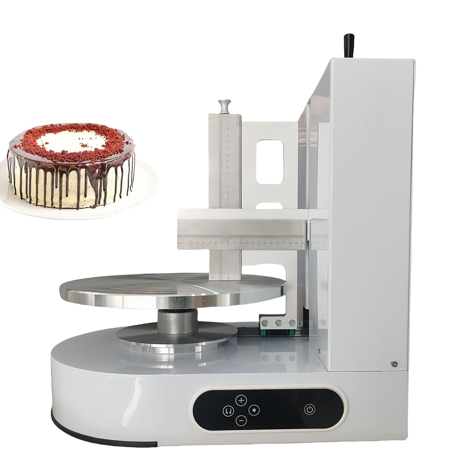 Kuchendekorations Überzugsmaschine, Butterstreicher, Kuchenglasurmaschine, Glättungsmaschine Für 4-12 Zoll Große Kuchen, 25 Bis 320 U/Min, Rosa/Weiß/Grün White