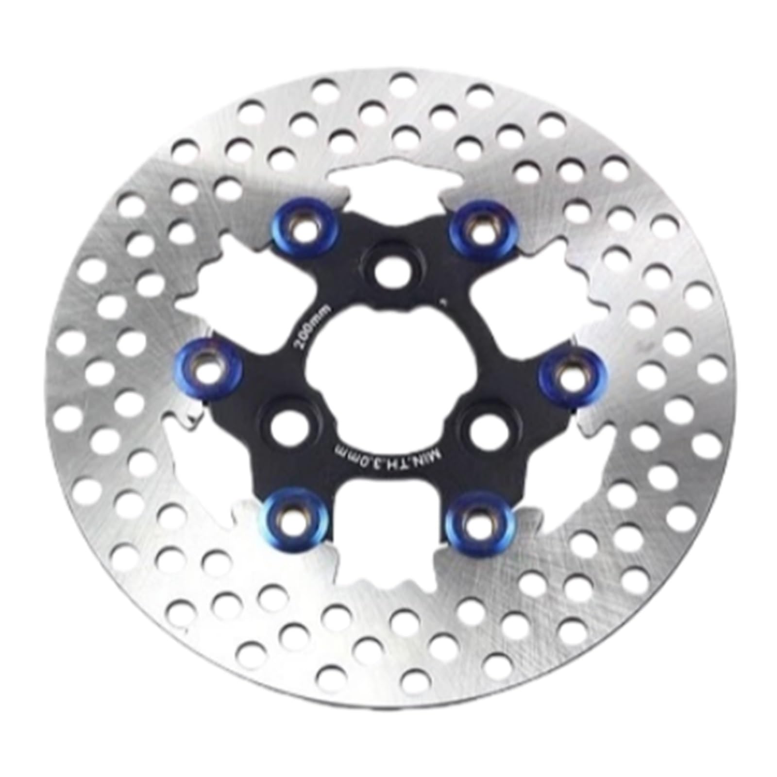 Disco freno flottante Freno A Disco Da 200 Mm, 3 Fori, 57, 70, Pinza Flottante Per Moto, Universale, Anteriore E Posteriore, Scooter(Gray)