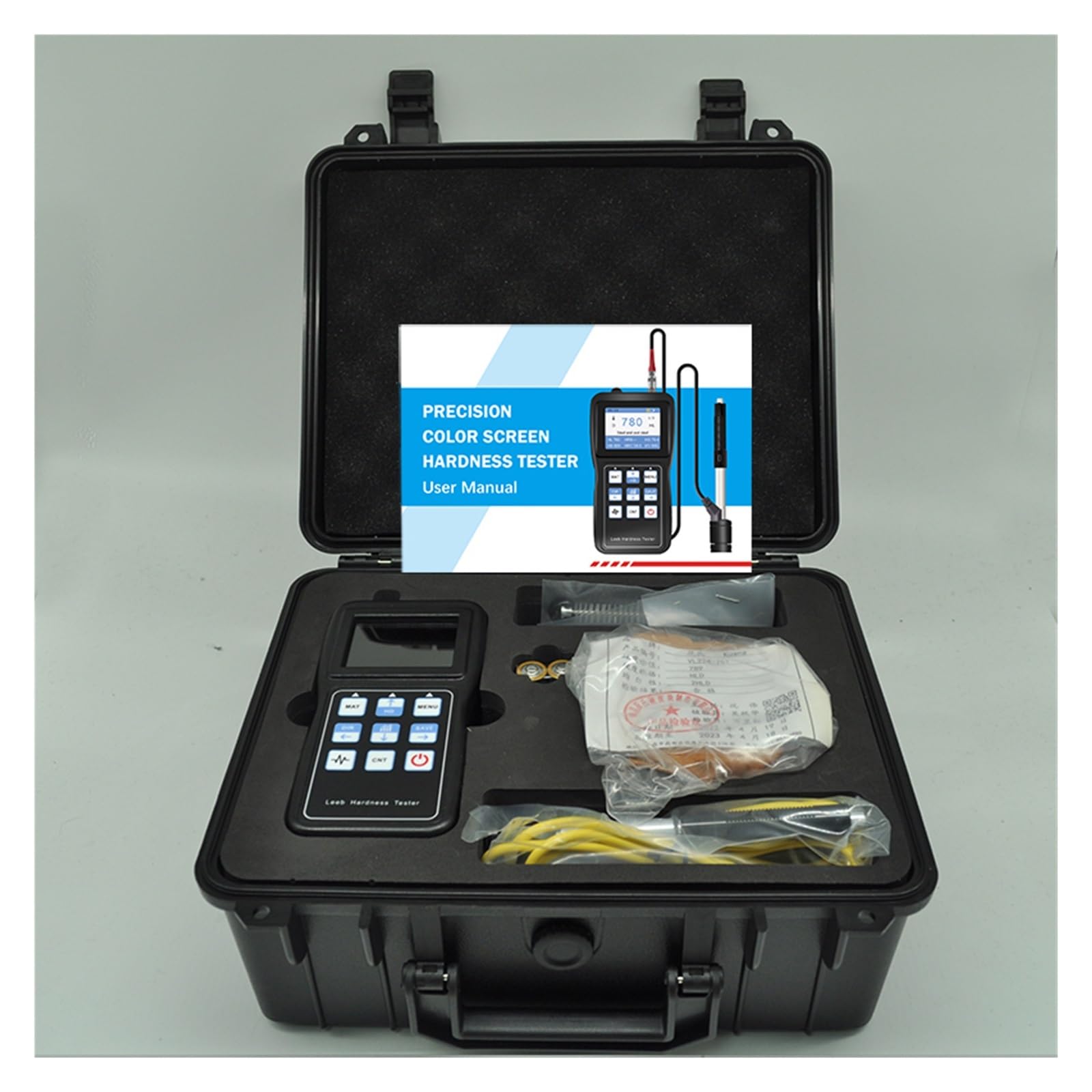 Durómetro Leeb con pantalla a color de alta precisión, portátil, de escala completa, 170-960HLD Amplio rango de medición