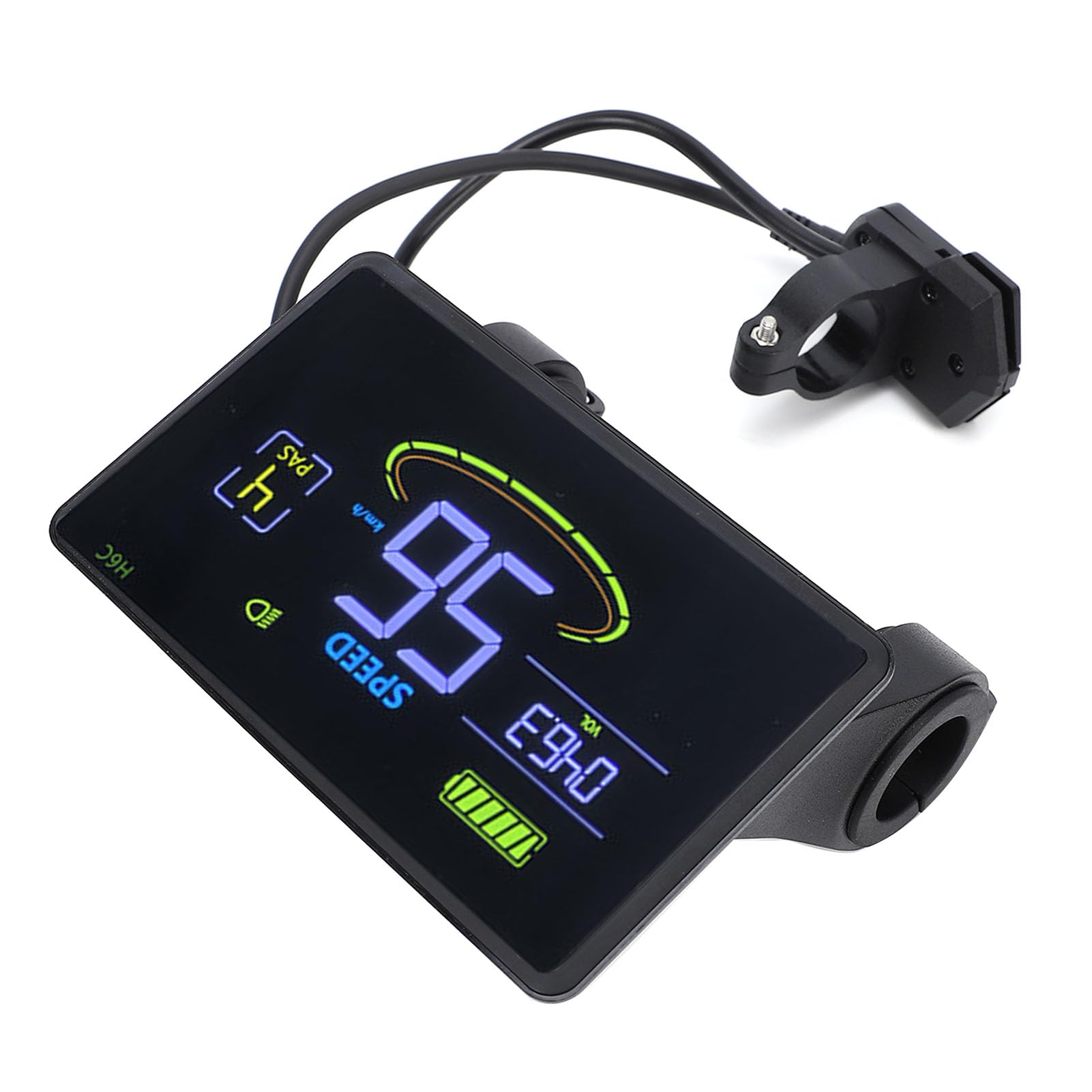 HEEPDD Display LCD per Bici Elettrica, Contachilometri Multifunzione Monitor Batteria con Ampia Tensione 24 V 36 V 48 60 per Pendolari in Bicicletta Visualizzazione Dati in Tempo Reale su Scooter in