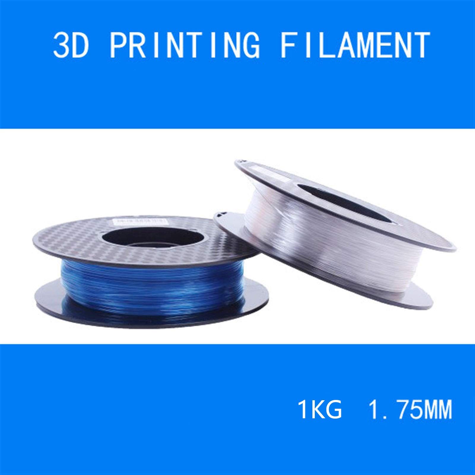 1 kg, PETG-Filament, Toleranz 1,75 mm +/-0,05 mm, Verbrauchsmaterialien für 3D-Drucker, Kunststoff-Filament, FDM 3D-Drucker-Druckmaterial, (Farbe: Weiß)