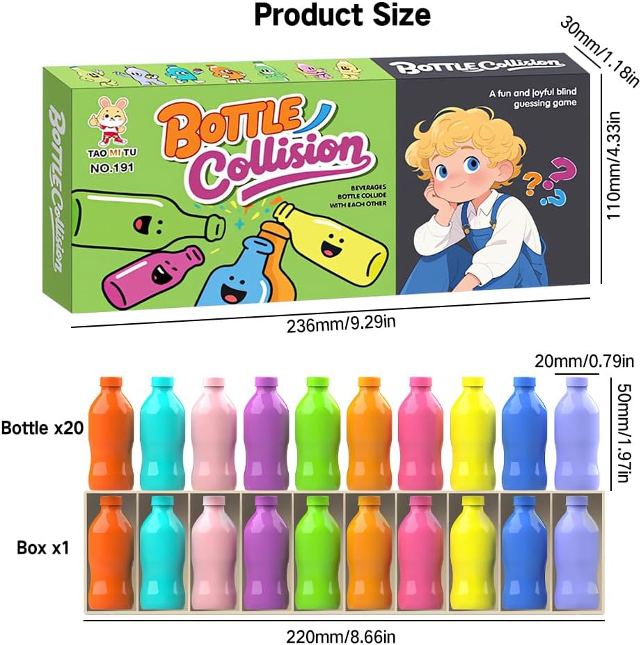 Aerbee Bottle Color Matching Toys, Fun Toys for Kids, Interesting Match The Bottle Color Game - Family Games for Kids and Adults, Fun Party Games for Groups, Festival Unique Gift for 3+ Kid Birthday
