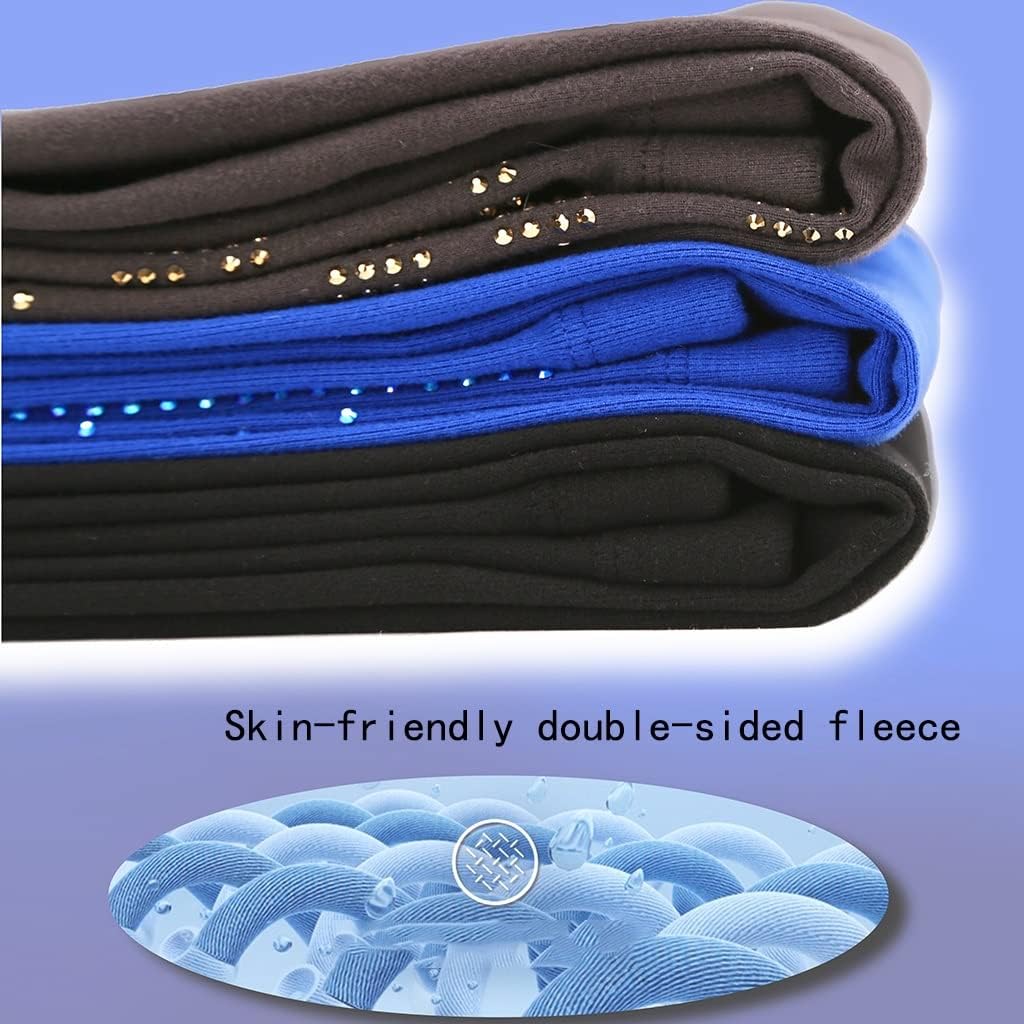 Figure Skating Training Clothes Kids Skating Pant Fleece to Keep Warm Bag Shoes Austrian Drill Practice Pants (Color : Blue, Size : Small)