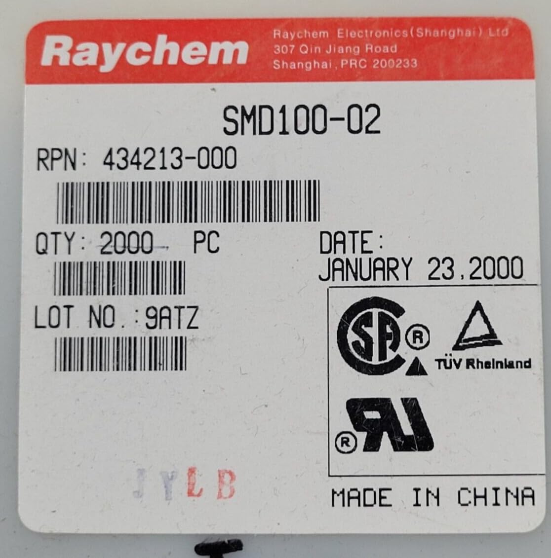 (10 PC) SMD100-02 RAYCHEM