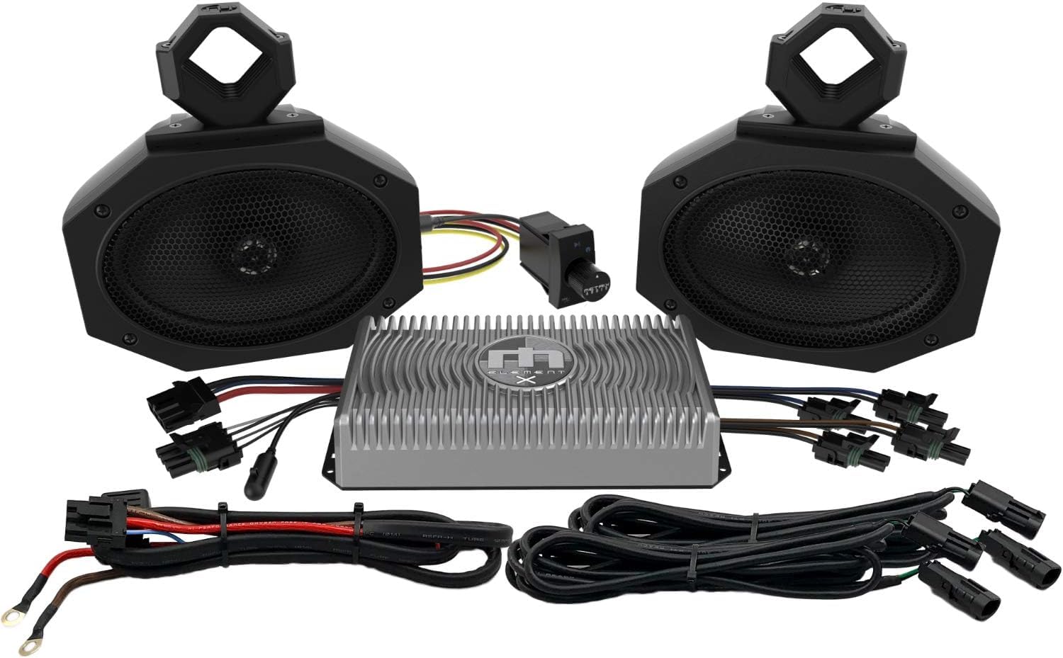 Metrix Audio UTV1 Kit complet audio universel UTV 150 W avec récepteur Bluetooth, amplificateur 150 W et haut-parleurs UTV 12,7 x 17,8 cm UTV-1